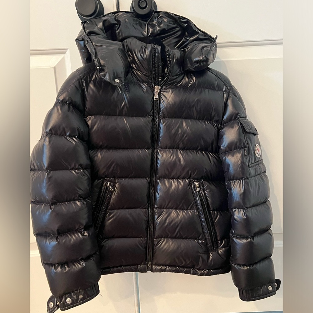 Black Boys Moncler winter coat, size 12